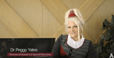 Dr. Peggy Yates discussing Alma College’s paraeducator-to-special-educator program